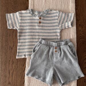 Striped Blue and White Outfit